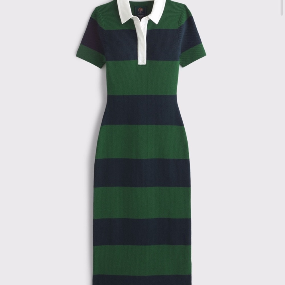 Vol. 28 Rugby Collared Midi Sweater Dress - Picture 2 of 2